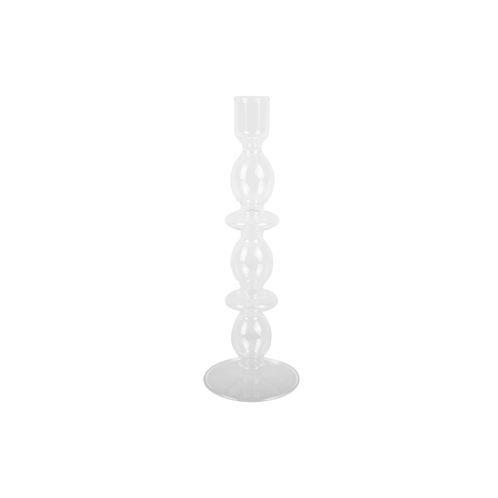 Candle-Holder-Glass-Art-Bubbles-Large-clear-tjkinterior