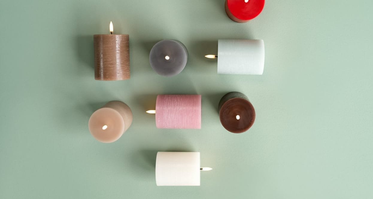 Uyuni Rustic Pillar Kaars Beige - Afbeelding 2